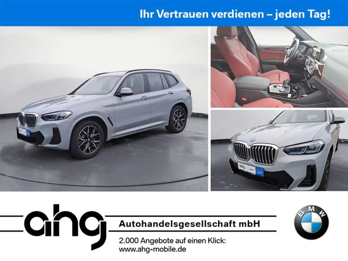 BMW X3 xDrive20d M-Sport *Shadow*Laser*LiveCockpit*A Grau - 1