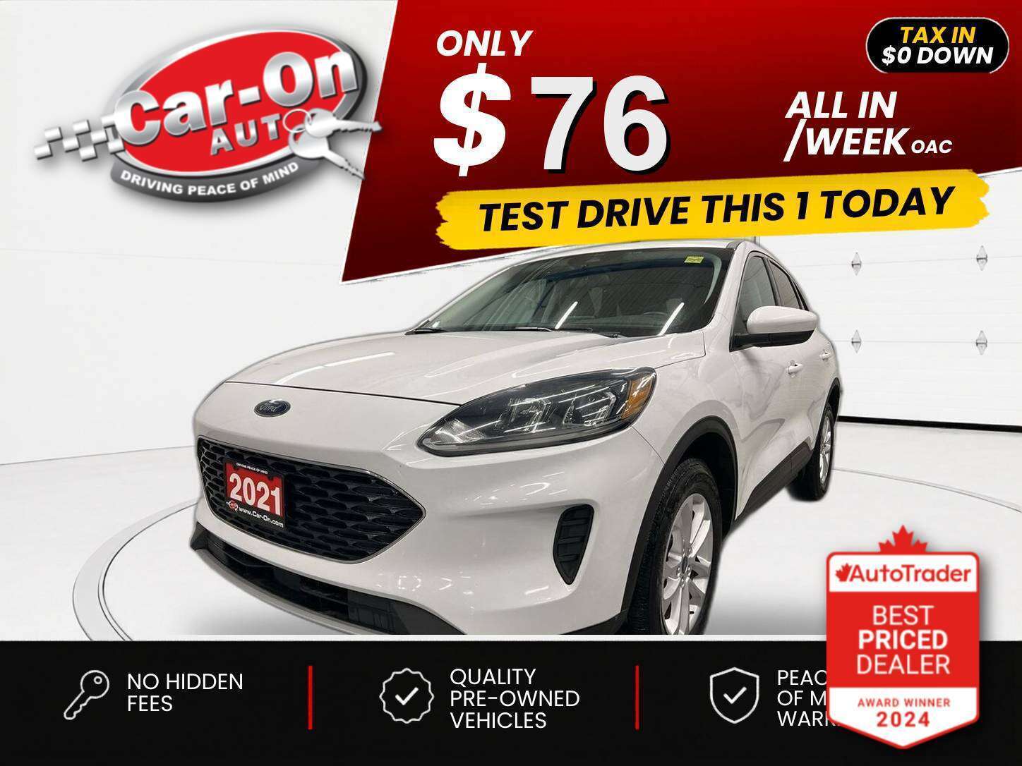 White 2021 Ford Escape SUV / Crossover All-Wheel Drive Automatic