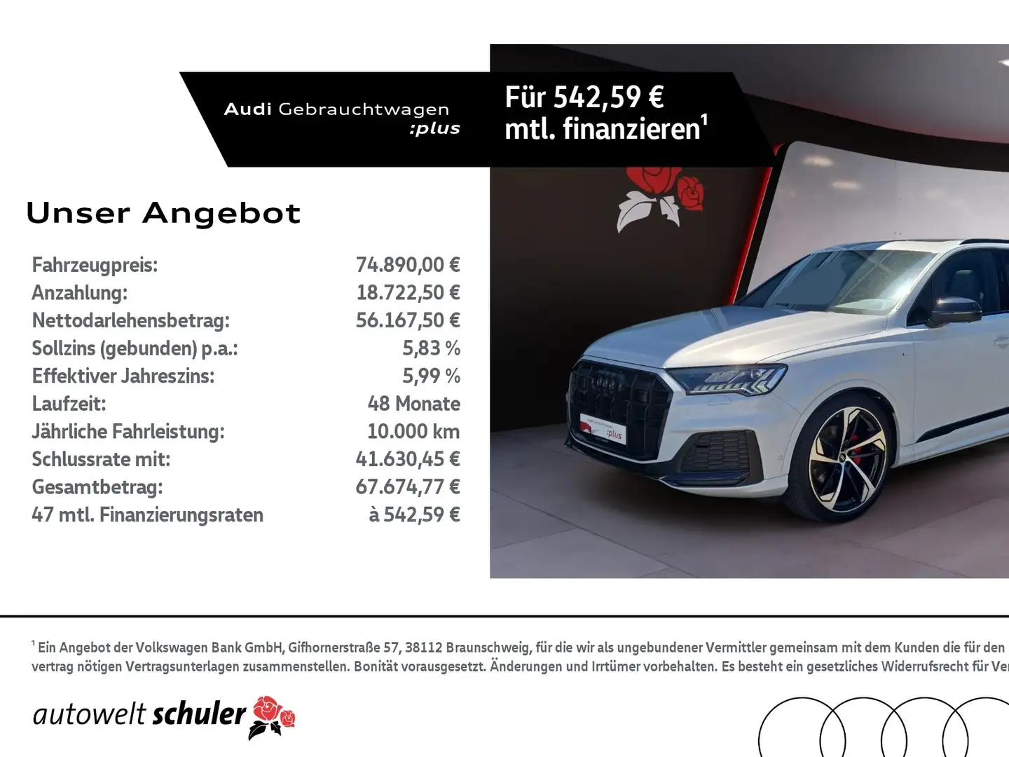 Audi Q7 50 3.0 TDI quattro comeptition plus AHK Pano ACC Wit - 1
