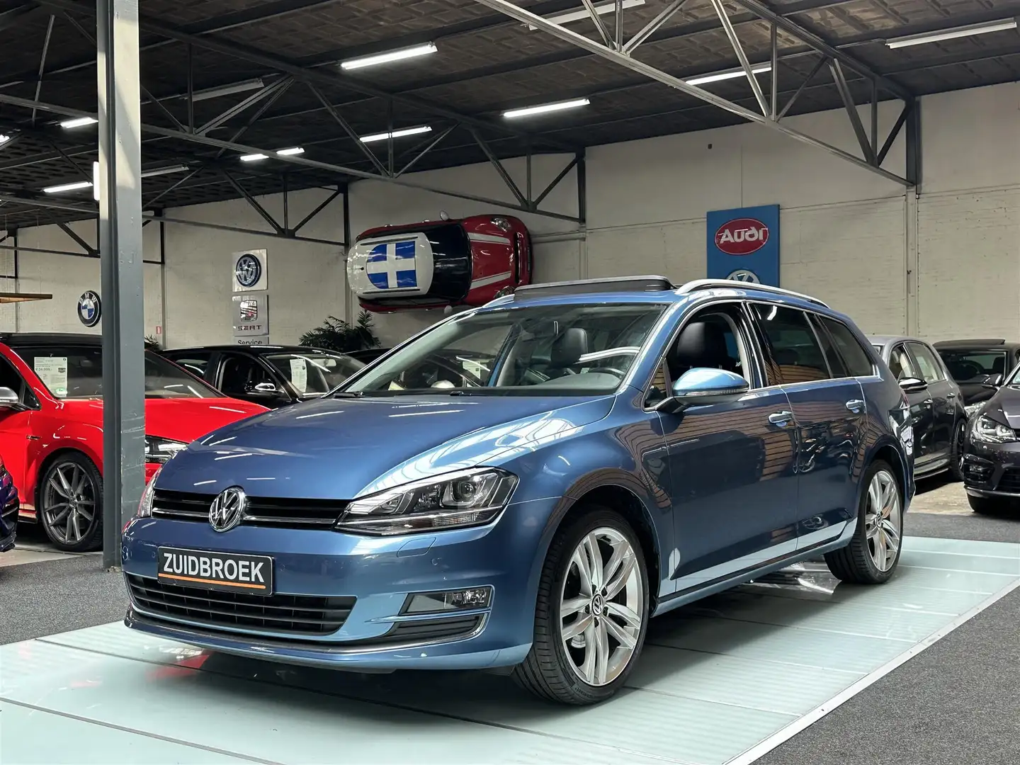 Volkswagen Golf Variant 1.4 TSI 150PK PANODAK Xenon Clima LEER Navi Blauw - 1