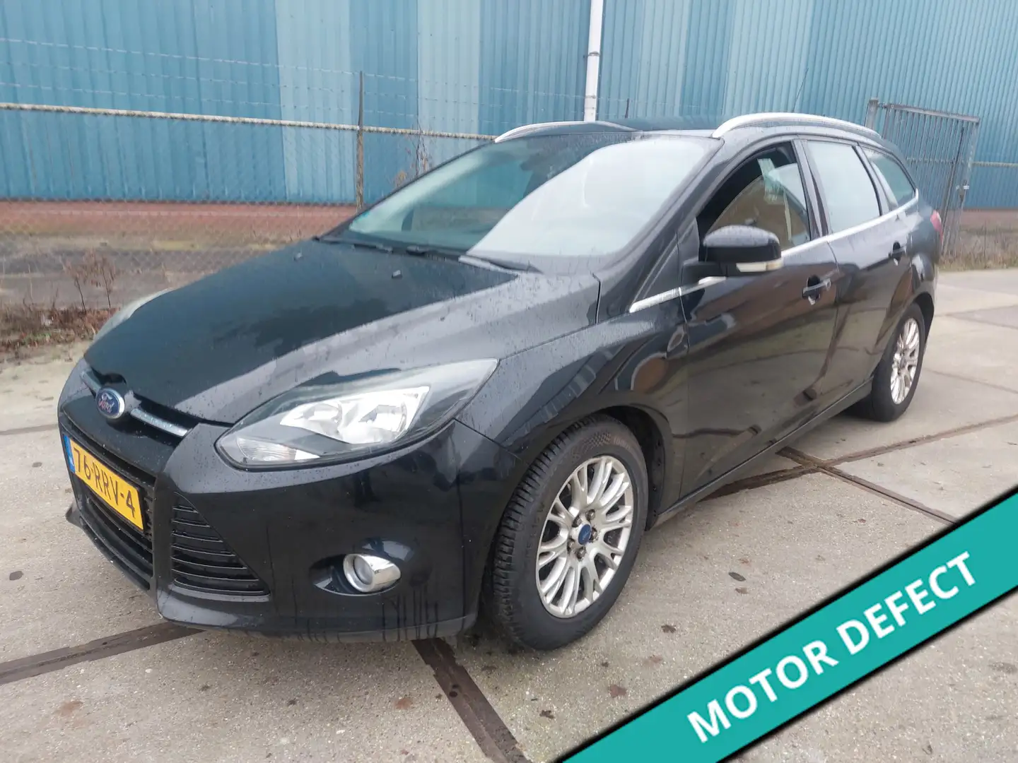 Ford Focus Wagon 1.6 EcoBoost Titanium Airco/ECC Motor tikt Zwart - 1