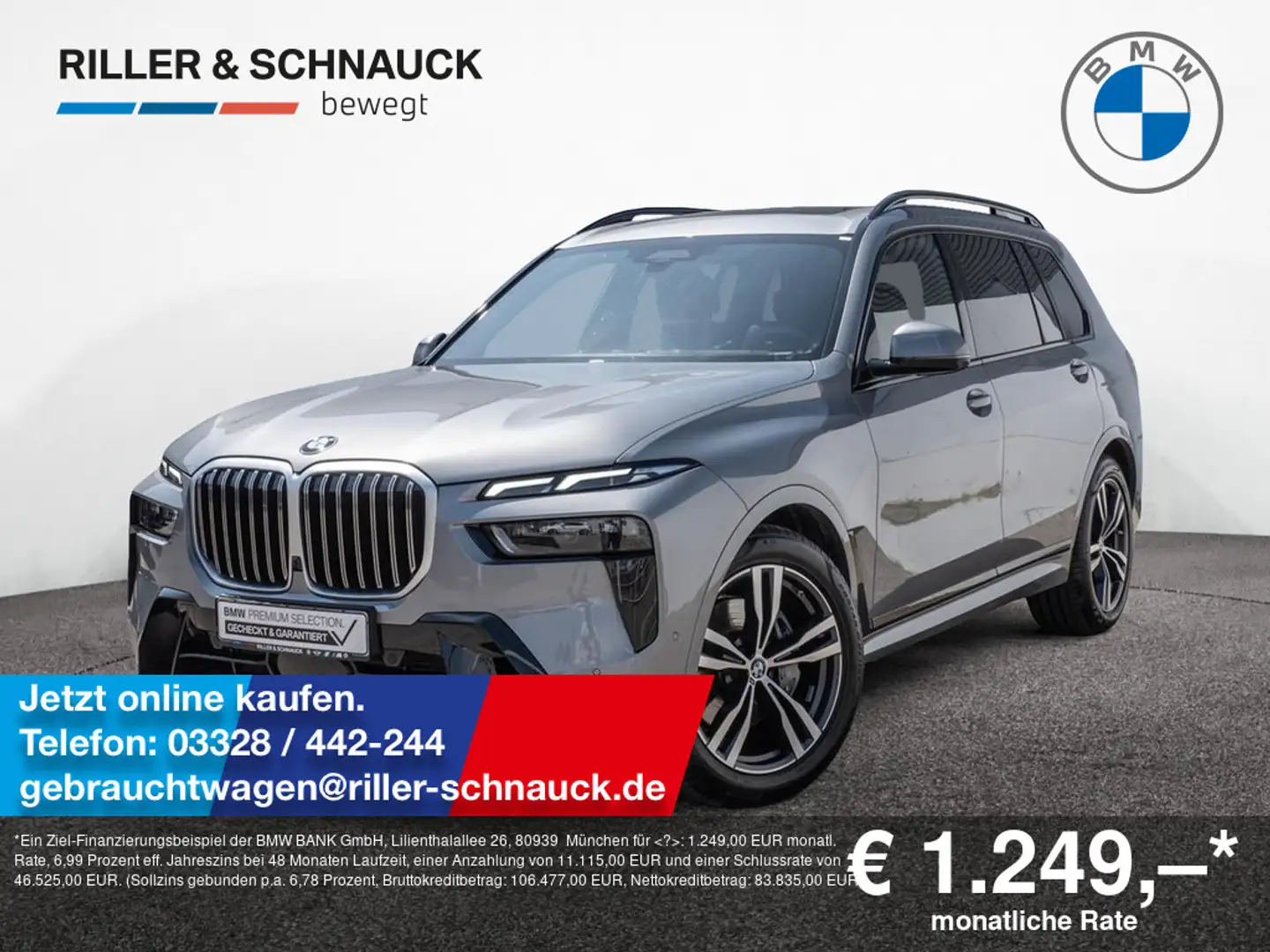 BMW X7 xDrive 40i M-Sport STANDHZG+AHK+AUTOBAHNAS Grau - 1