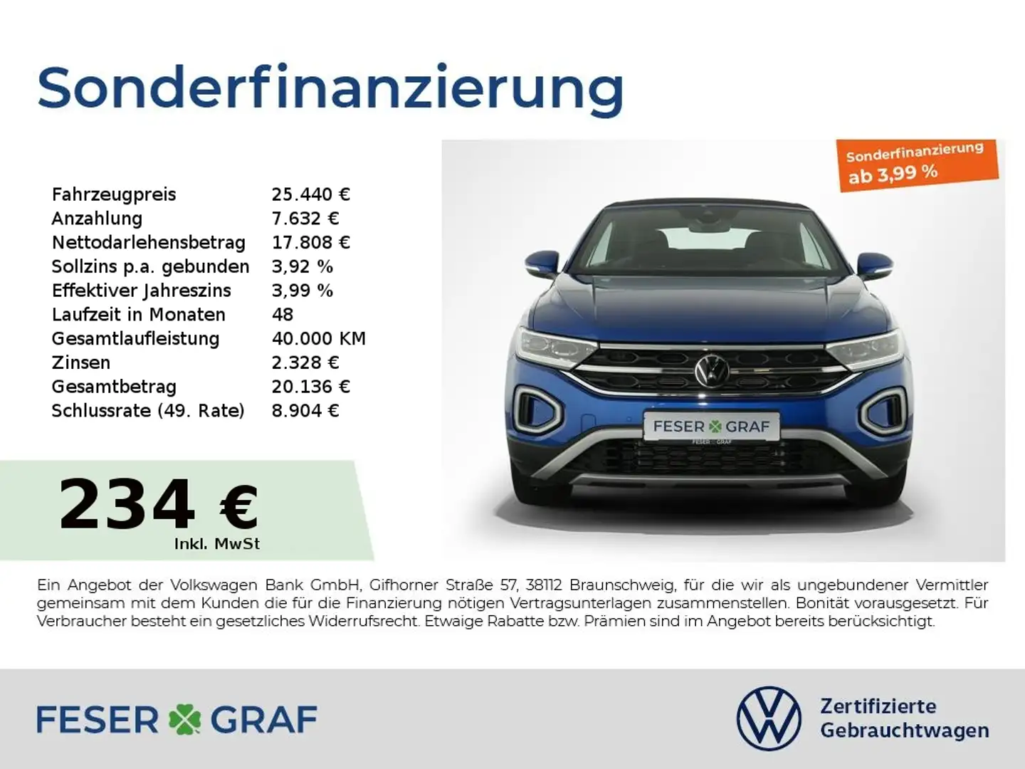 Volkswagen T-Roc 1.0 TSI Style LED PARKASSIST KAMERA SHZ Blau - 1