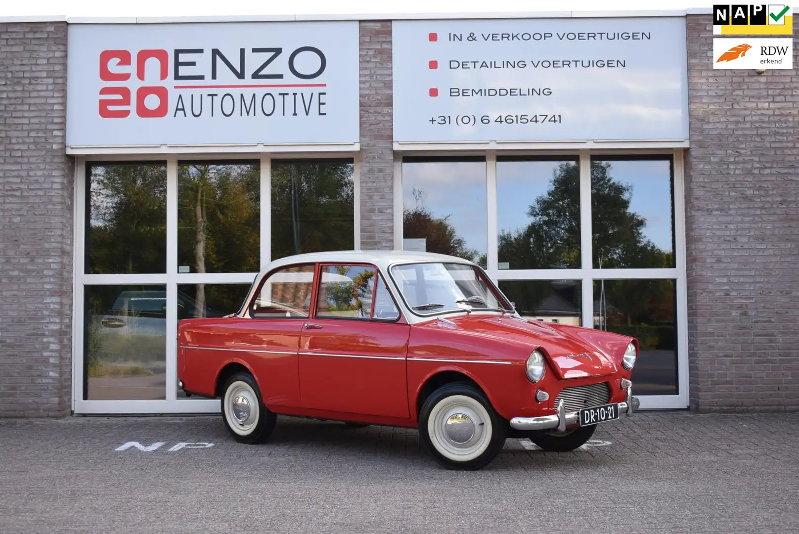 Oldtimer Daf 600 Variomatic de Luxe Nieuwstaat two-tone Rouge - 1