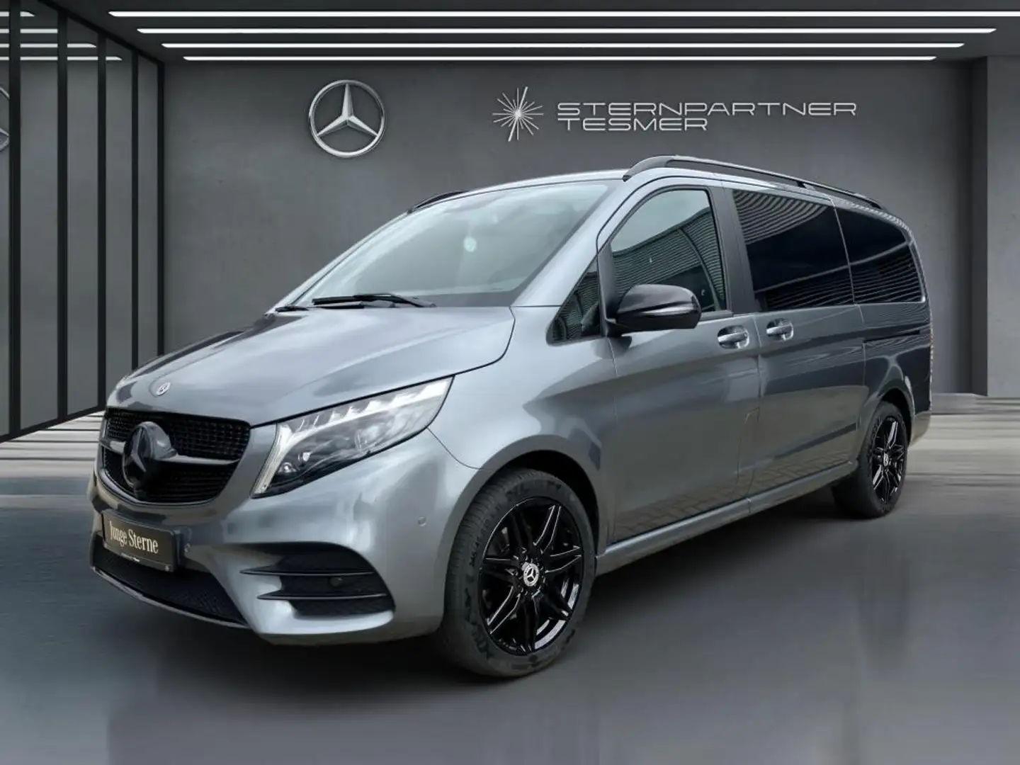 Mercedes-Benz V 300 d 4M Lang EXCLUSIVE AMG LED AHK 7-Sitzer Grau - 2