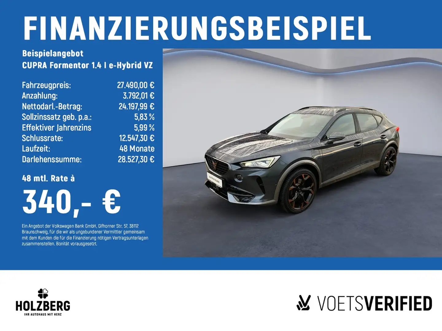 CUPRA Formentor 1.4 I e-Hybrid VZ KEYLESS+ACC+RFK Grau - 2