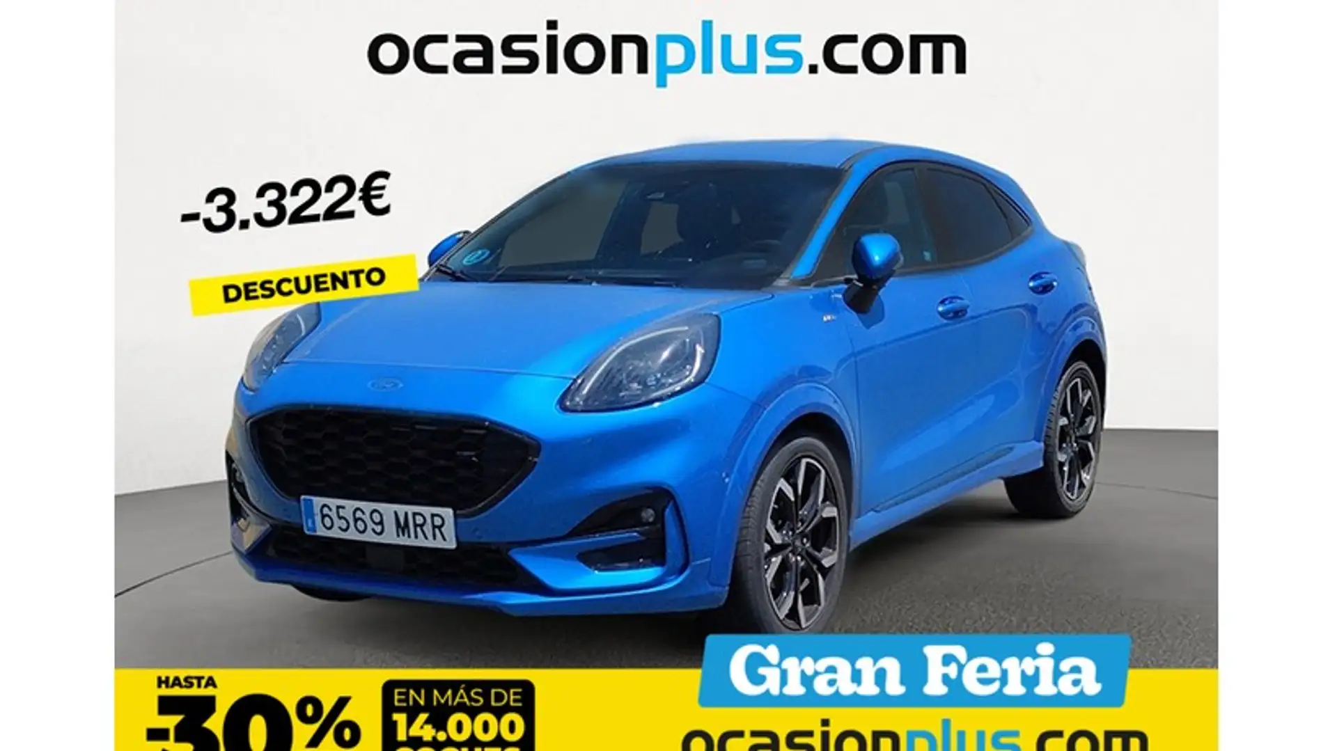Ford Puma 1.0 EcoBoost MHEV ST-Line X Aut. 155 Blauw - 1