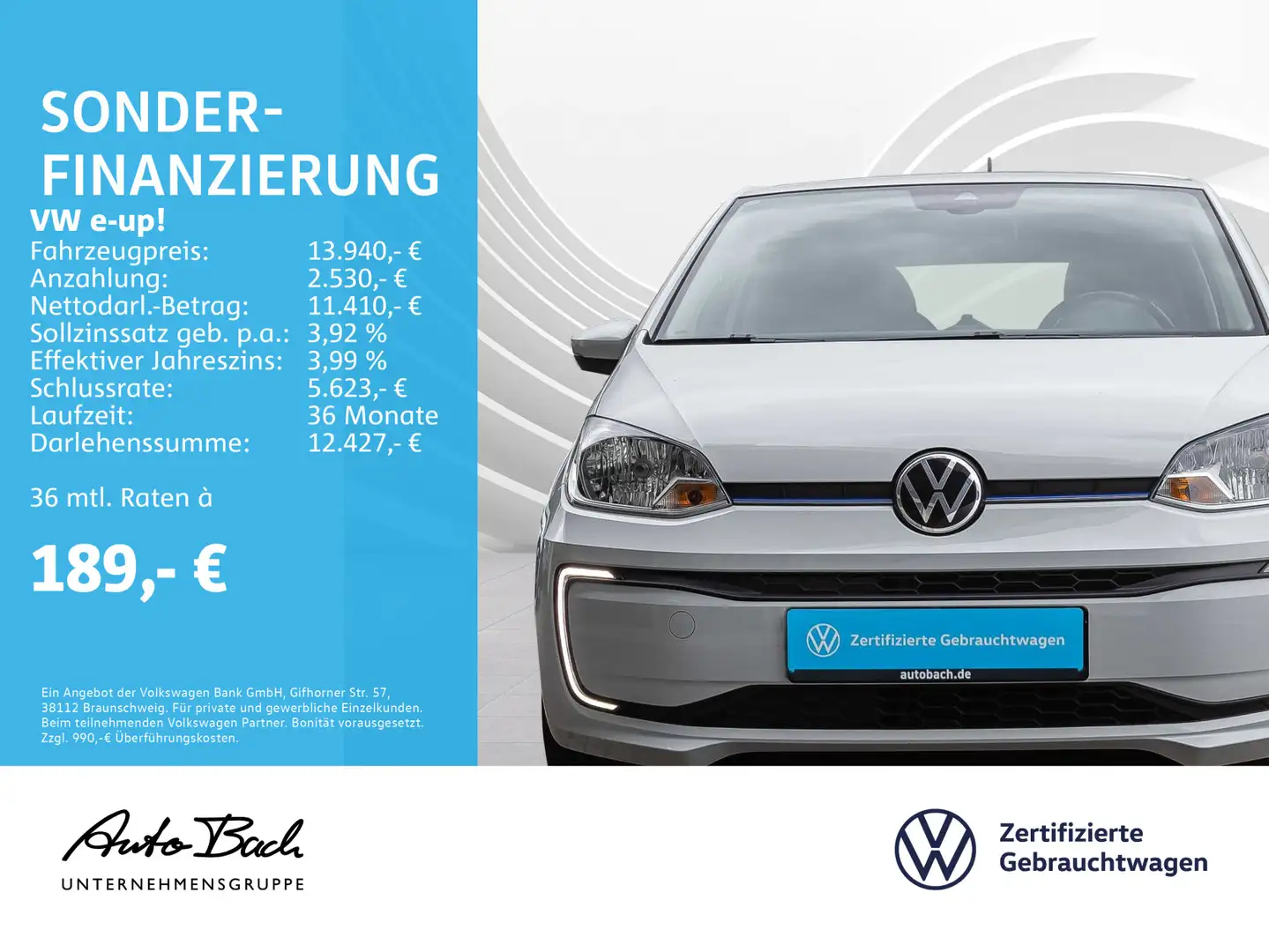 Volkswagen e-up! UNITED Automatik, Rückfahrkamera, Maps + M Blanc - 2