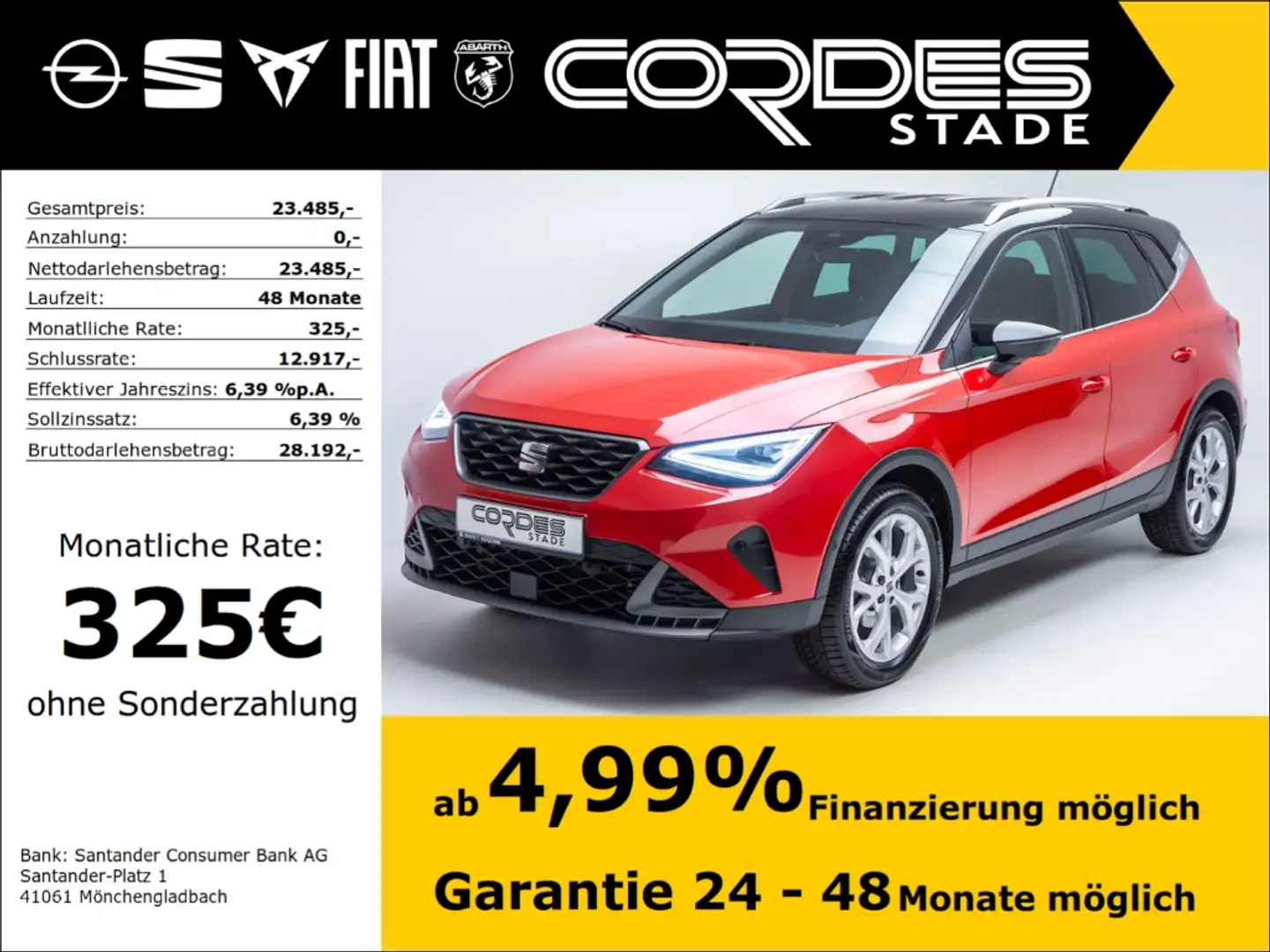 SEAT Arona FR 1.0 TSI Automatik Kamera AHK Navi PDC (59) Rot - 1