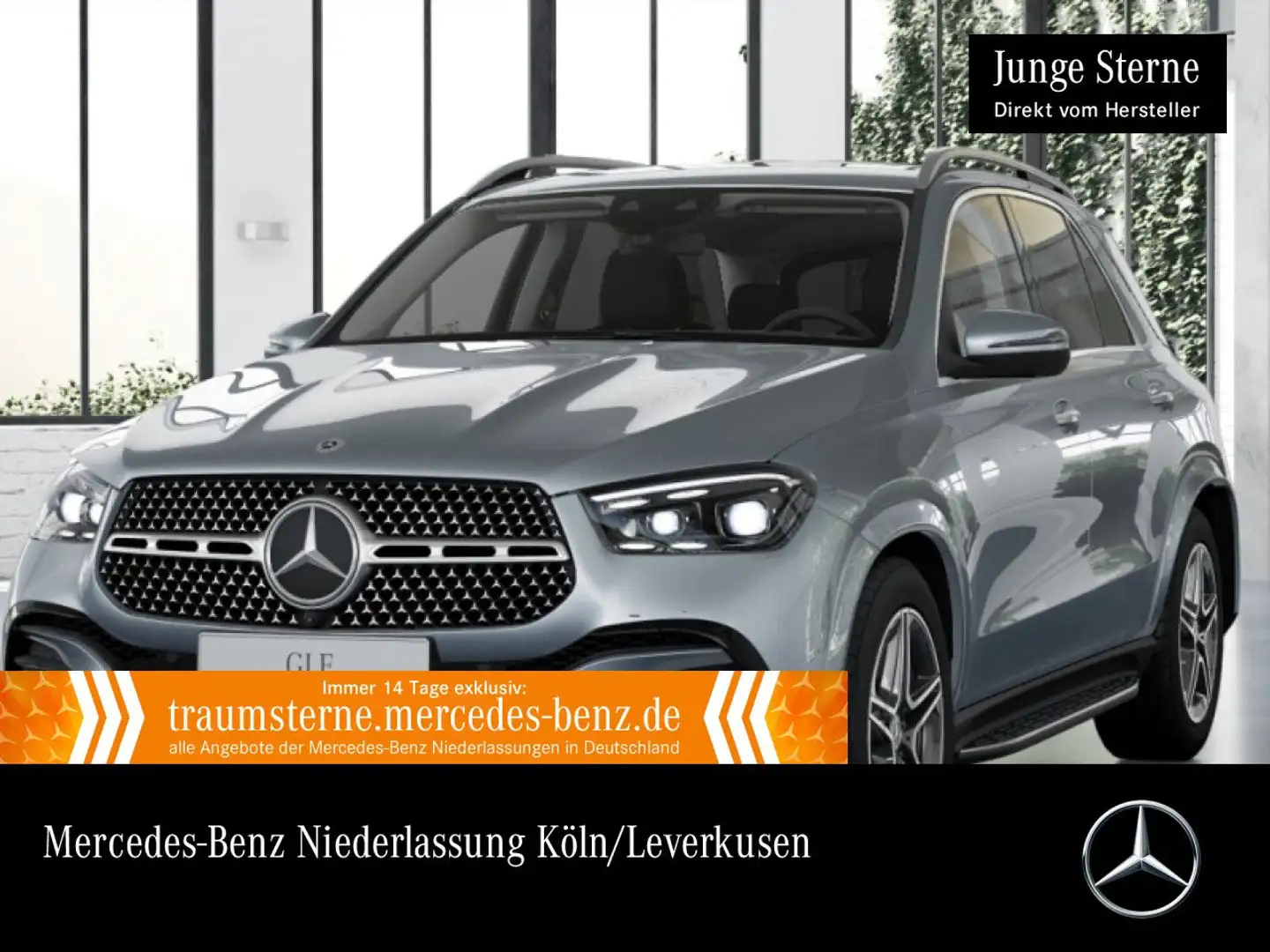 Mercedes-Benz GLE 300 d 4M AMG+360+MULTIBEAM+20"+SPUR+TOTW+9G Silber - 1