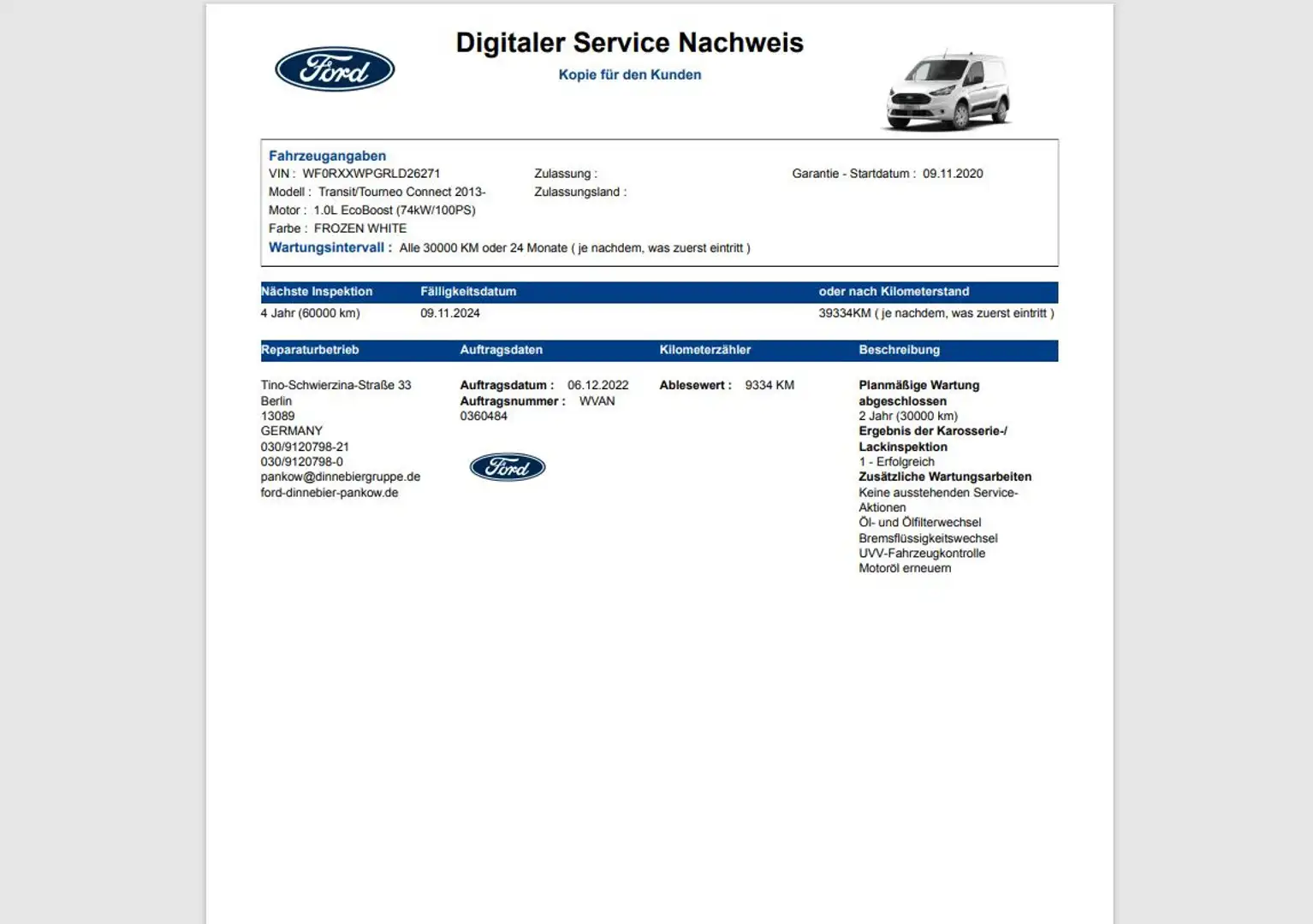 Ford Transit Connect Kasten L1 Trend Navi Kamera Regal Weiß - 2