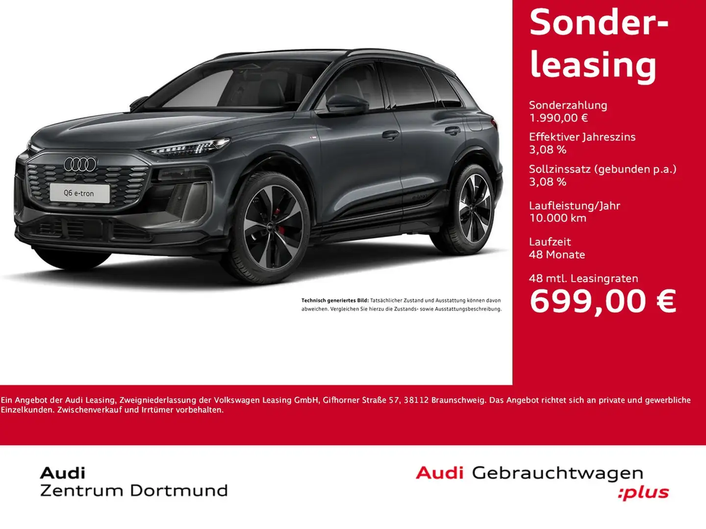 Audi Q6 e-tron quattro S LINE WÄRMEPUMPE PANO B&O AHK Grau - 1