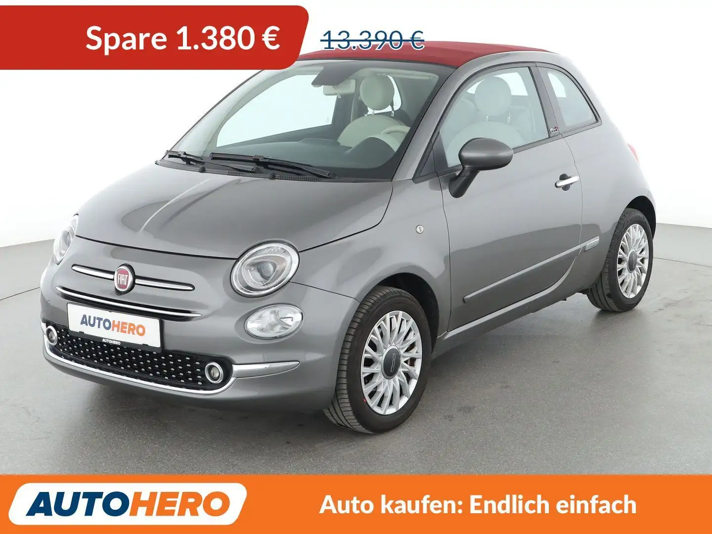 Fiat 500C 1.2 Lounge Aut.*CABRIO*PDC*KLIMA*TEMPO* Grau - 1