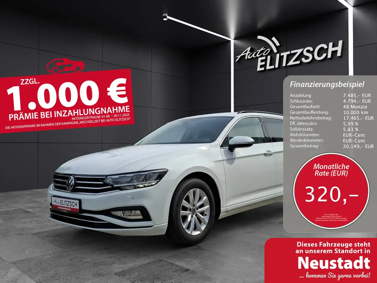 Volkswagen Passat Variant TDI Business DSG LED AHK Navi AID ACC RFK SH Weiß - 1