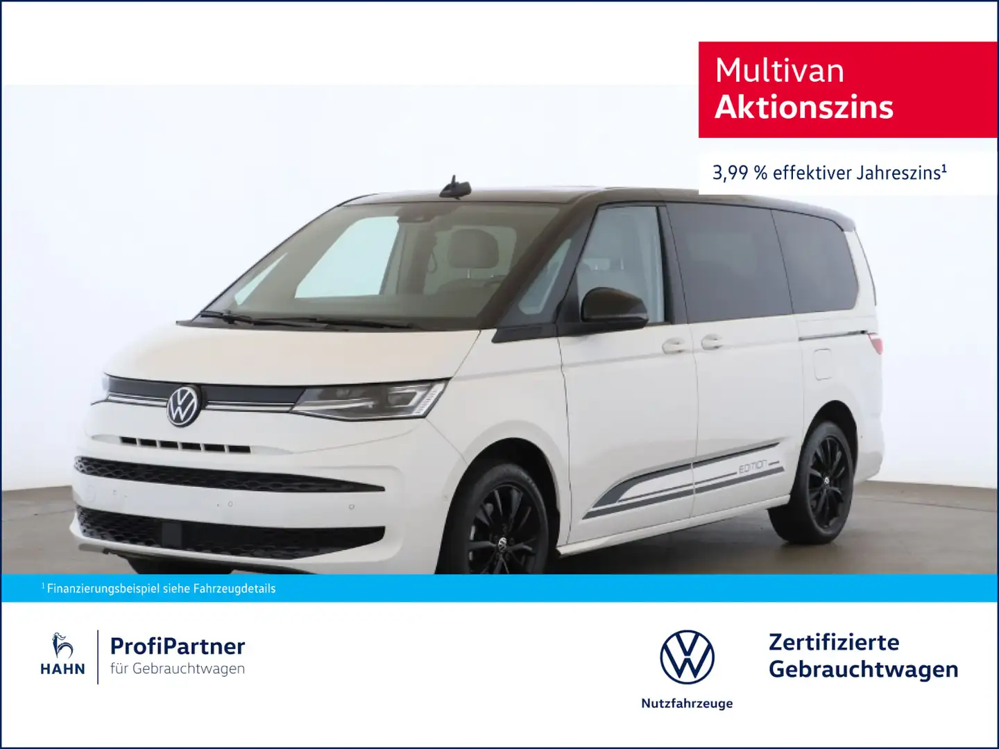 Volkswagen T7 Multivan EDITION LÜ 2,0TDI 110kW DSG AHK NAVI Weiß - 1