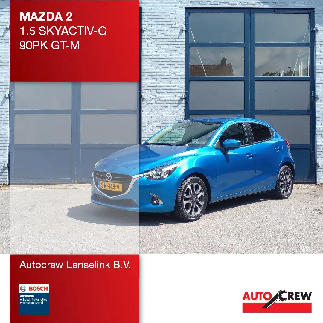 Mazda 2 1.5 SKYACTIV-G 90PK GT-M | Orgineel NL | Blauw - 1