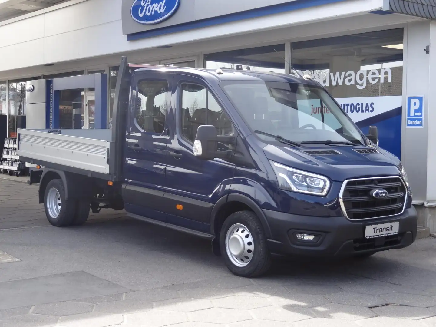 Ford Transit 350 L3 DoKa Pritsche Trend RWD Zwillings Blau - 2