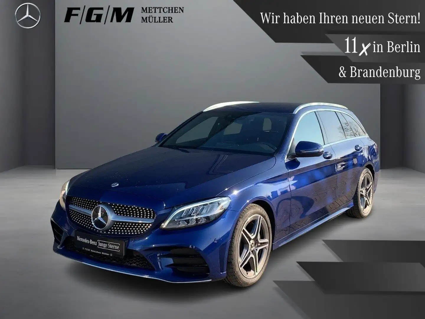 Mercedes-Benz C 300 T AMG-Line TWA|AHK|CarPlay|Sitzhz|ParkAss Blau - 1