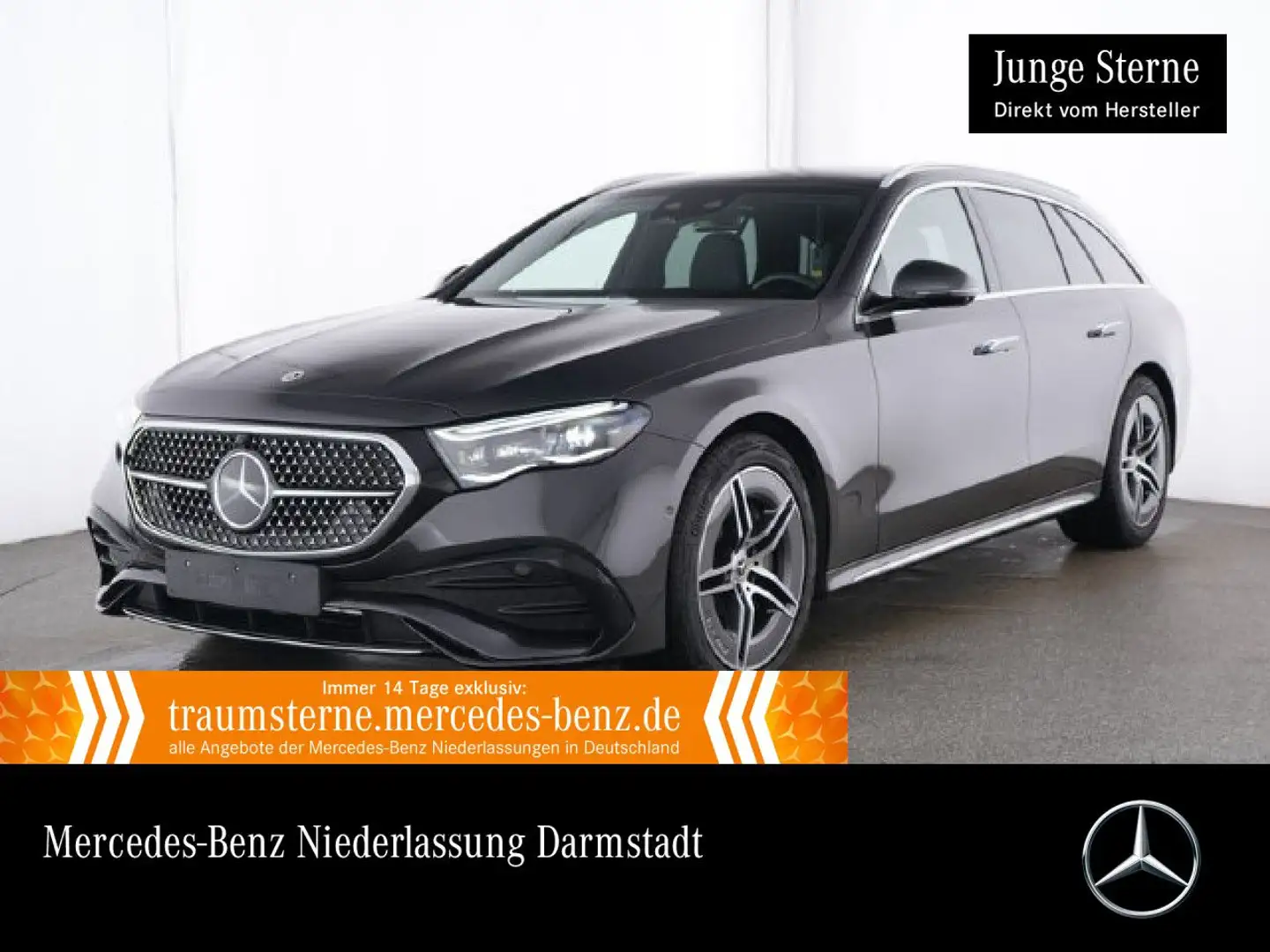 Mercedes-Benz E 220 d T 4M AMG Fahrass 360° Pano Distr. HUD PTS Grau - 1