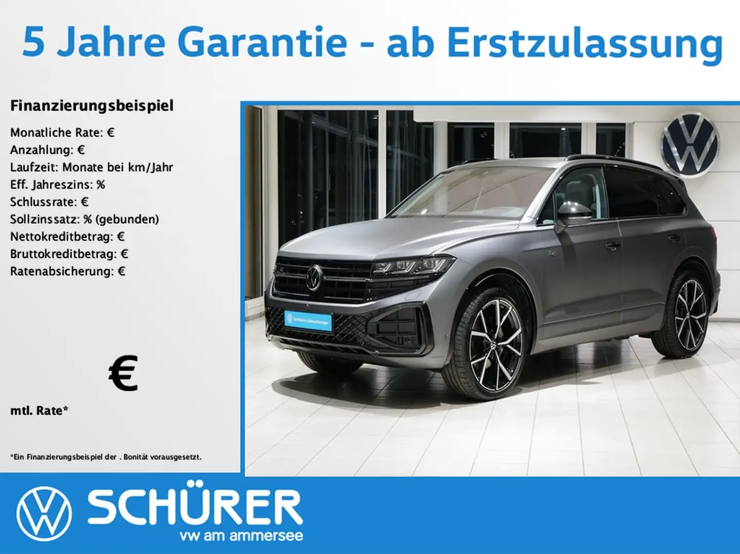 Volkswagen Touareg 3.0TDI R-Line Black Style Pano StdHz HuD 360 Dy... Grau - 1