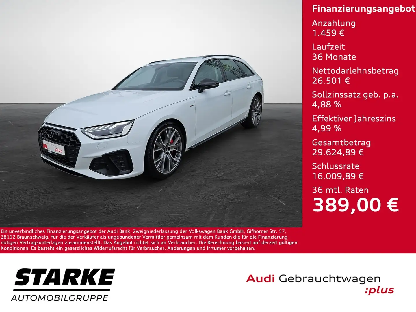 Audi A4 Avant 50 TDI tiptronic quattro S line NaviPlus ... Weiß - 1