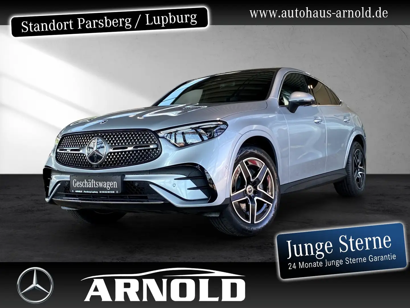 Mercedes-Benz GLC 220 GLC 220 d 4M Coupe AMG Line AHK Distr. Pano 360° Silber - 1