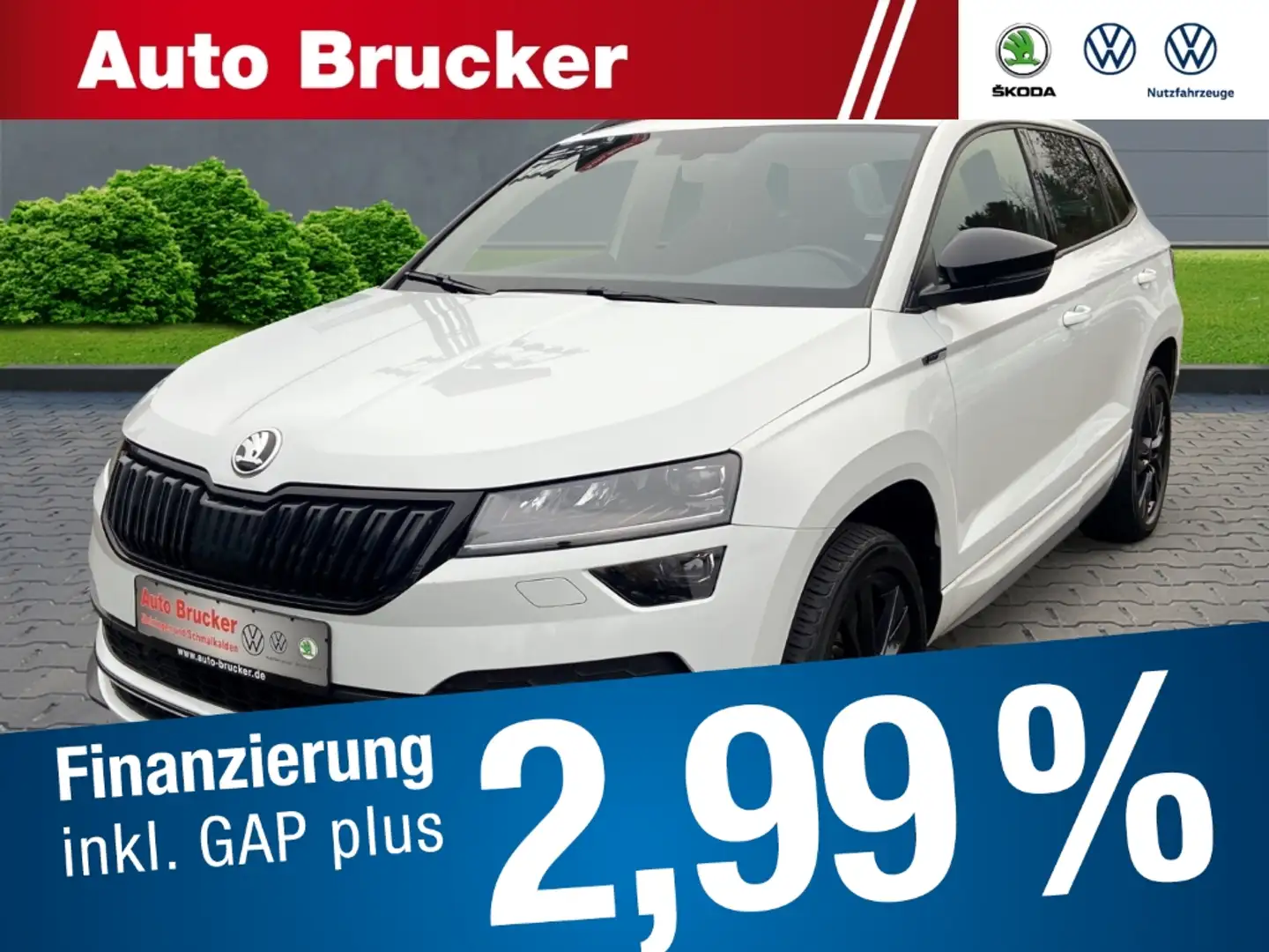 Skoda Karoq Ambition 2.0 TDI+LED+NAV+2-Zonen-Klimaautomatik+SH Weiß - 1