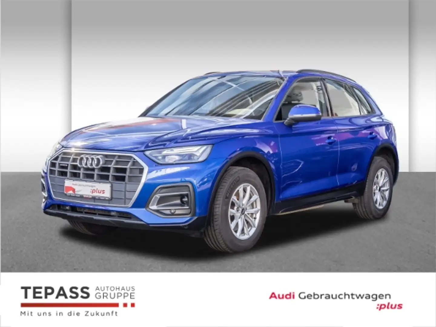 Audi Q5 40 TDI QUATTRO STRONIC SPORT LED NAVI PANO AHK MIC Blauw - 1