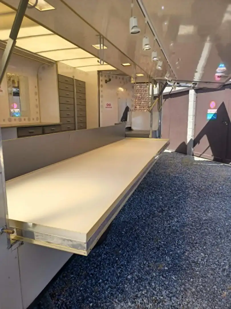 Peugeot J9 camion magasin commerce ambulant avec carton rouge contrôle technique . A venir enlever avec plateau ou plaque marchande Silber - 1