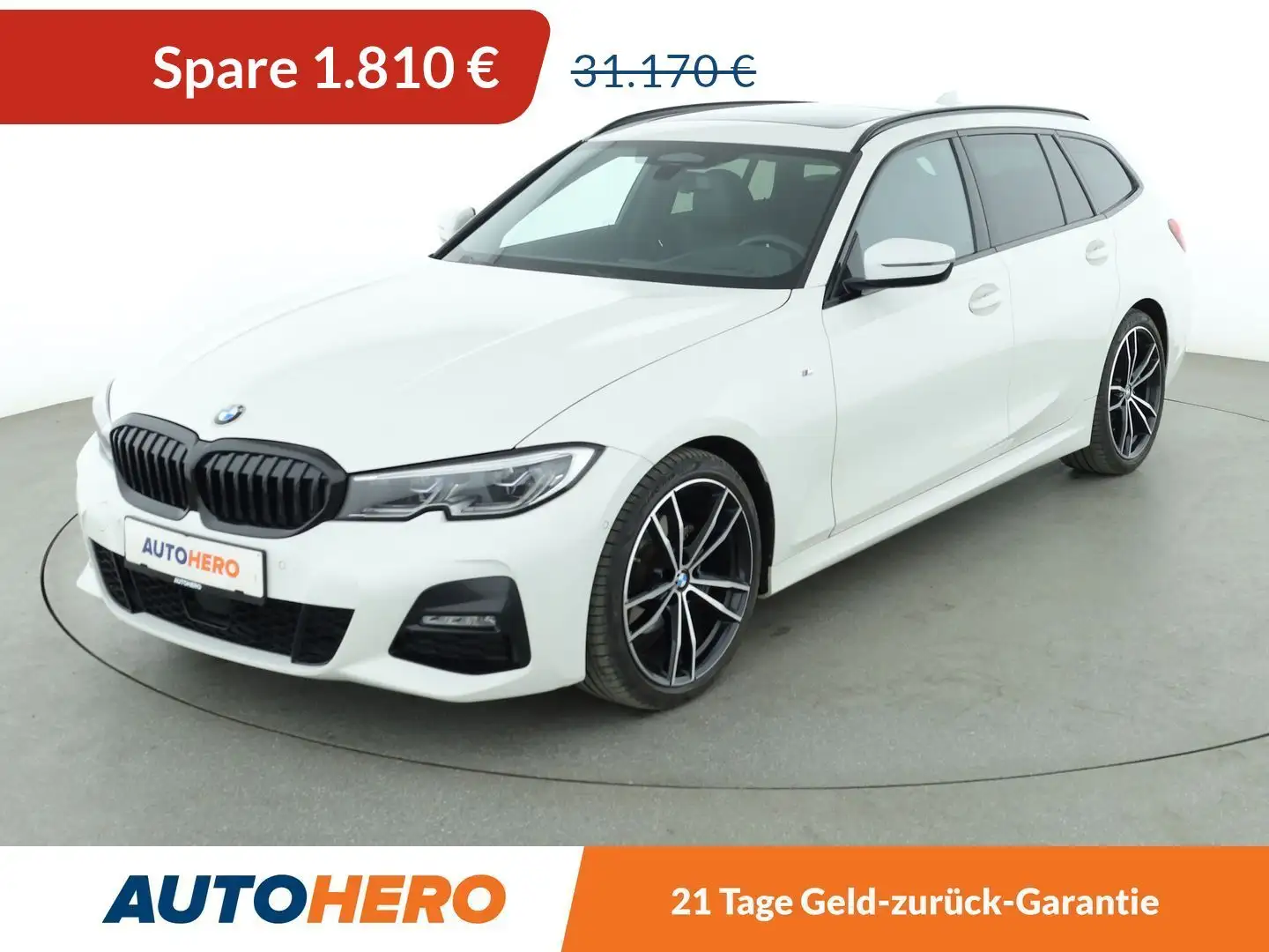 BMW 320 320d M Sport Aut.*LASER*PANO*HEAD-UP*NAVI*ACC* Blanc - 1