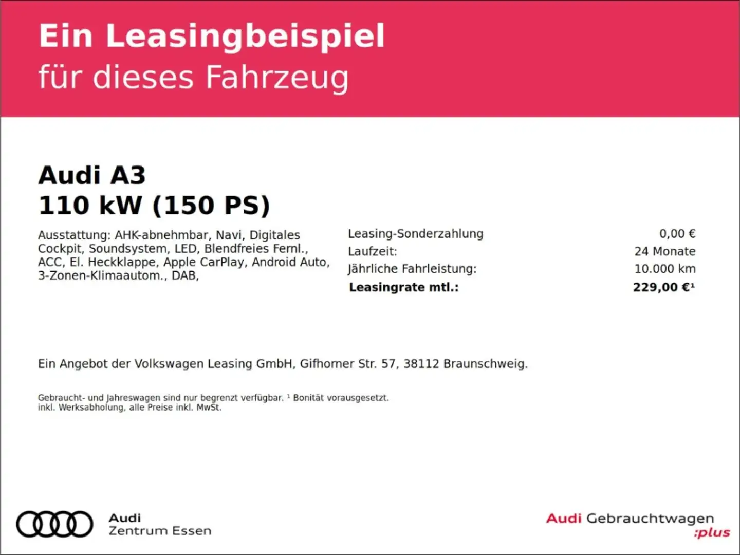 Audi A3 Sportback Advanced 35 TFSI S-TRONIC LED NAV PLUS Weiß - 2