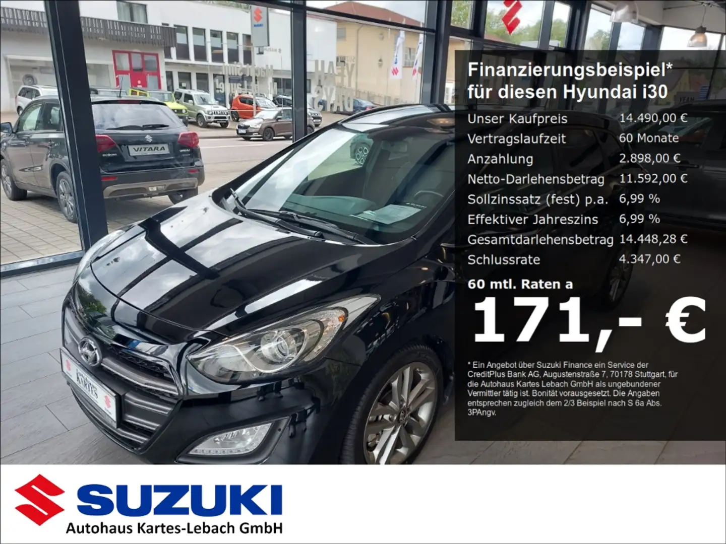 Hyundai i30 cw blue Passion 1.6 CRDi Kam SHZ Scheckheft gepfle Schwarz - 1