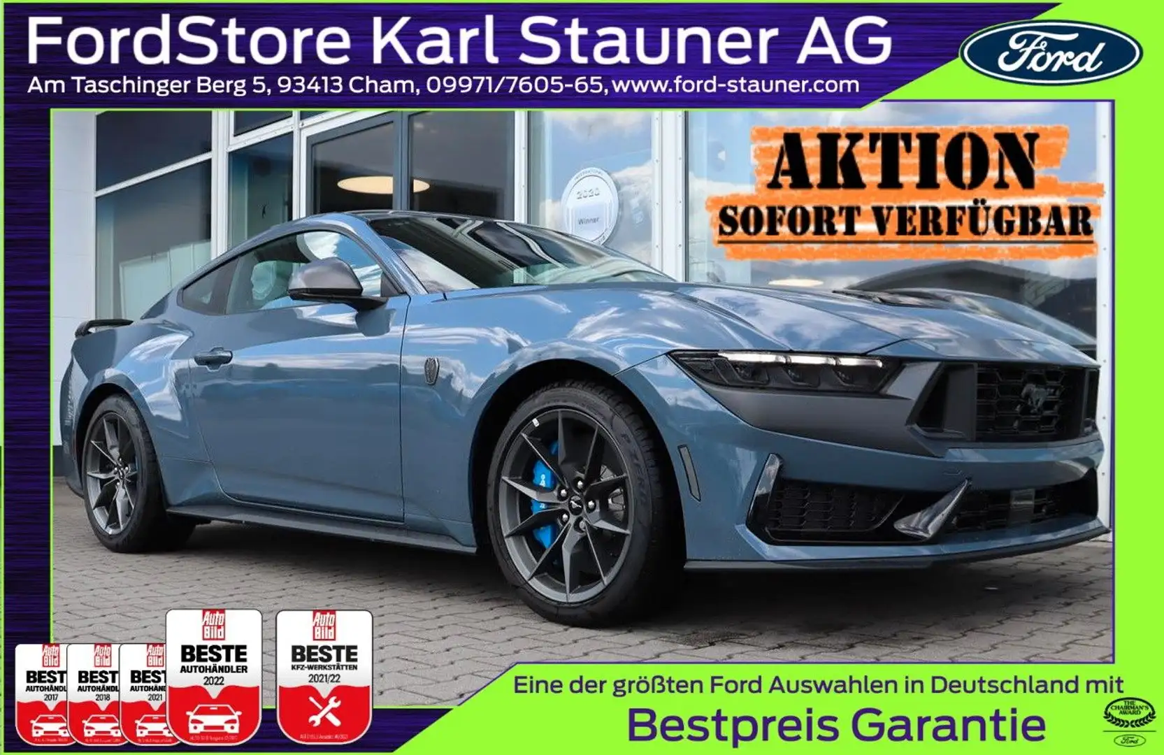 Ford Mustang Dark Horse RECARO MagneRide 4,99 FIN* Kék - 1