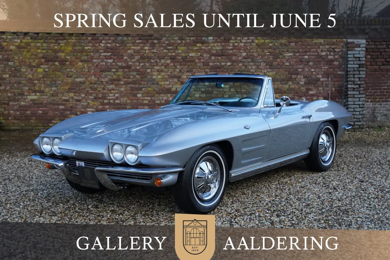 Corvette Stingray C2 Convertible PRICE REDUCTION "Black plate Corvet Grau - 1