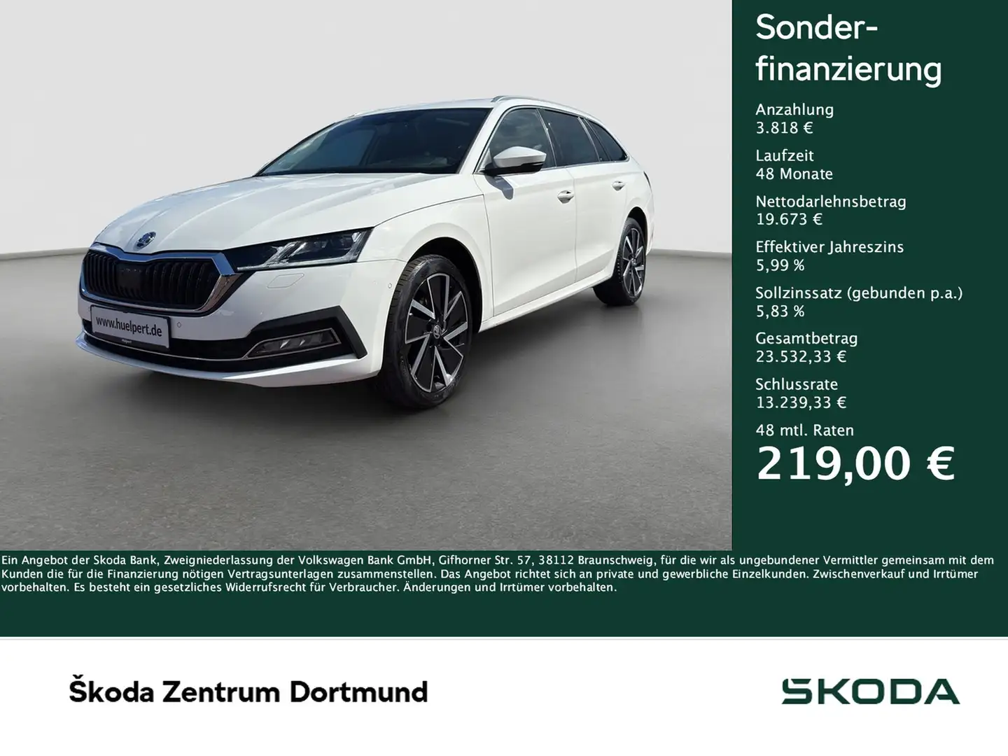 Skoda Octavia Combi 2.0 STYLE STANDHZ. PANO CAM LM18 Blanco - 1