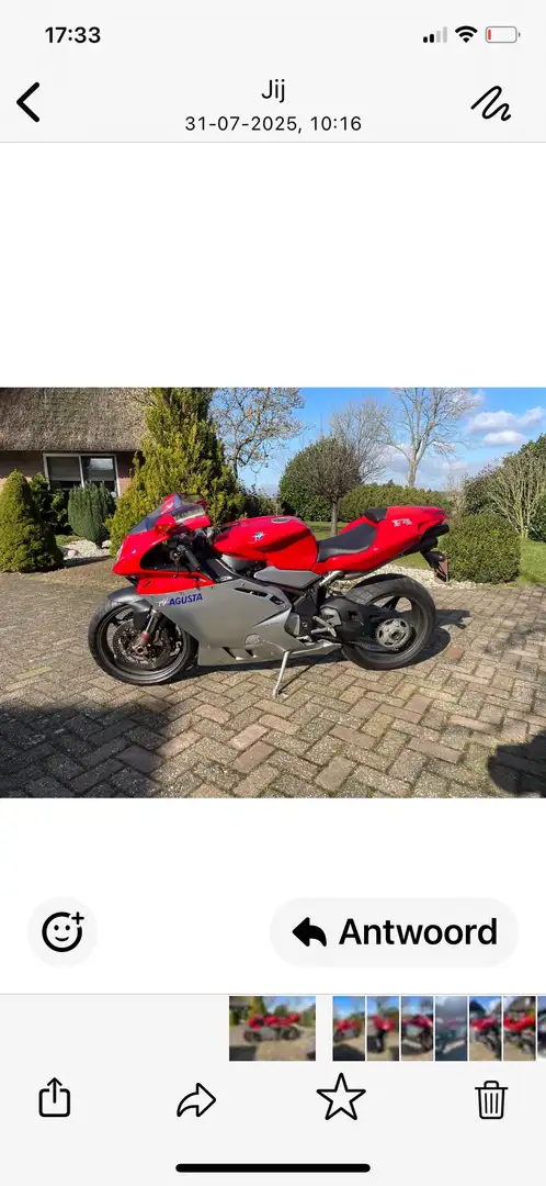 MV Agusta F4 Mv Agusta F 4 750 2001. 4100km Piros - 1