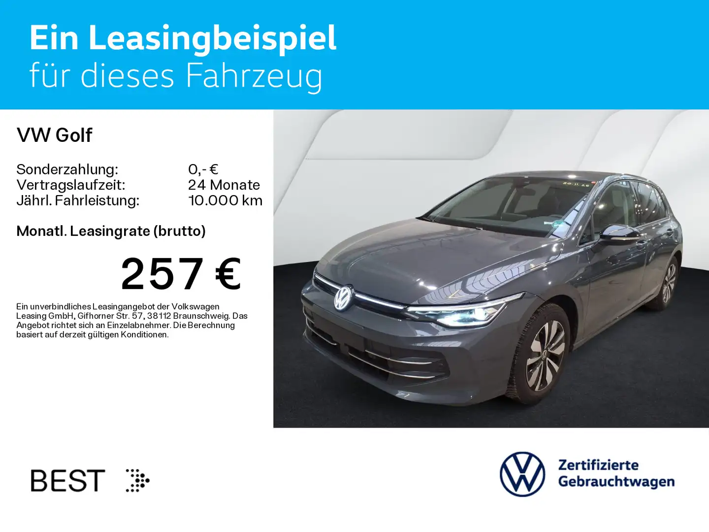 Volkswagen Golf VIII 1.5 eTSI DSG GOAL*LED*AHK*KAMERA*PDC*S Gris - 2