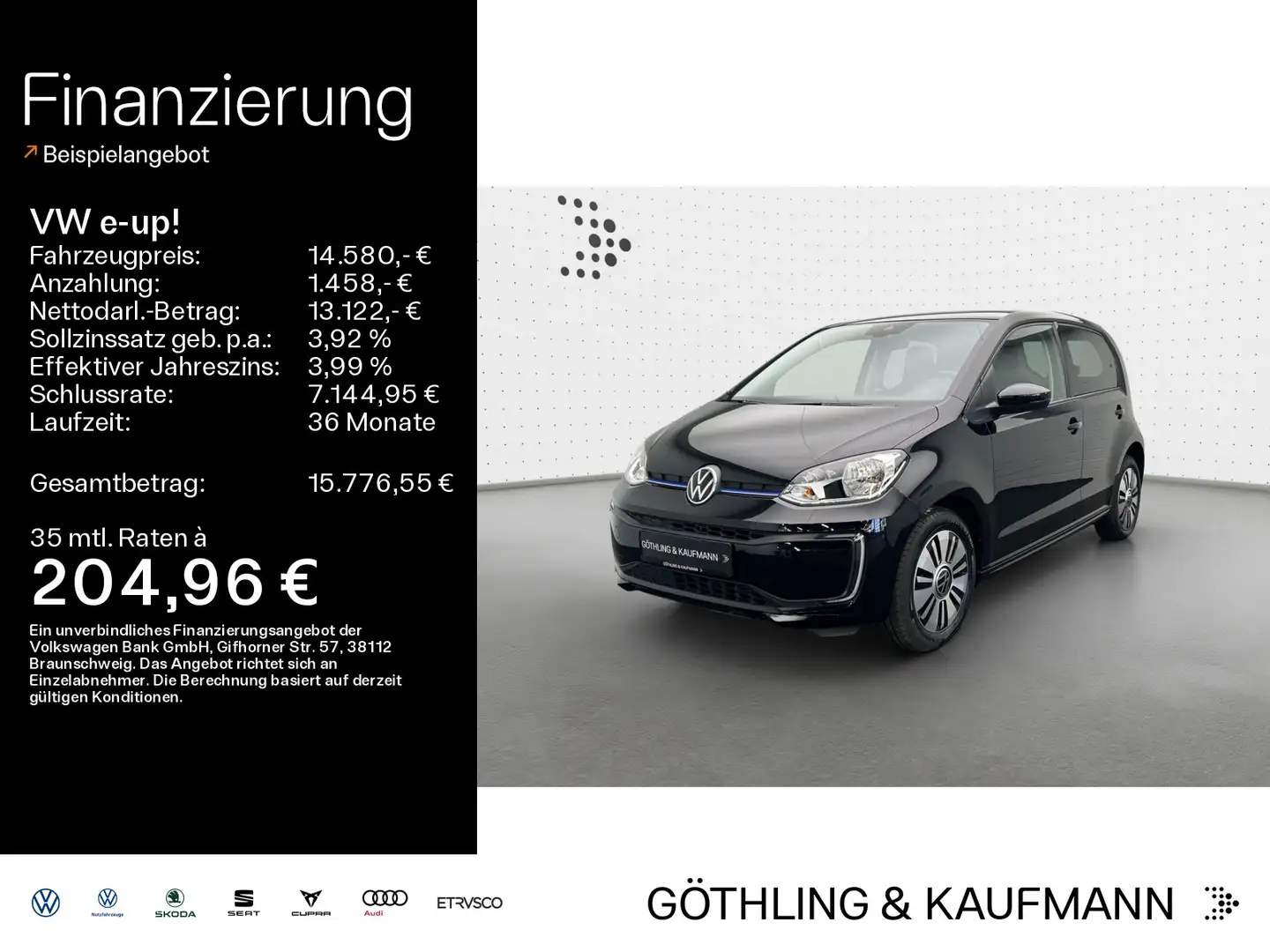 Volkswagen e-up! move up! *KAM*SHZ*GRA*StylePlus*15Zoll* Schwarz - 1