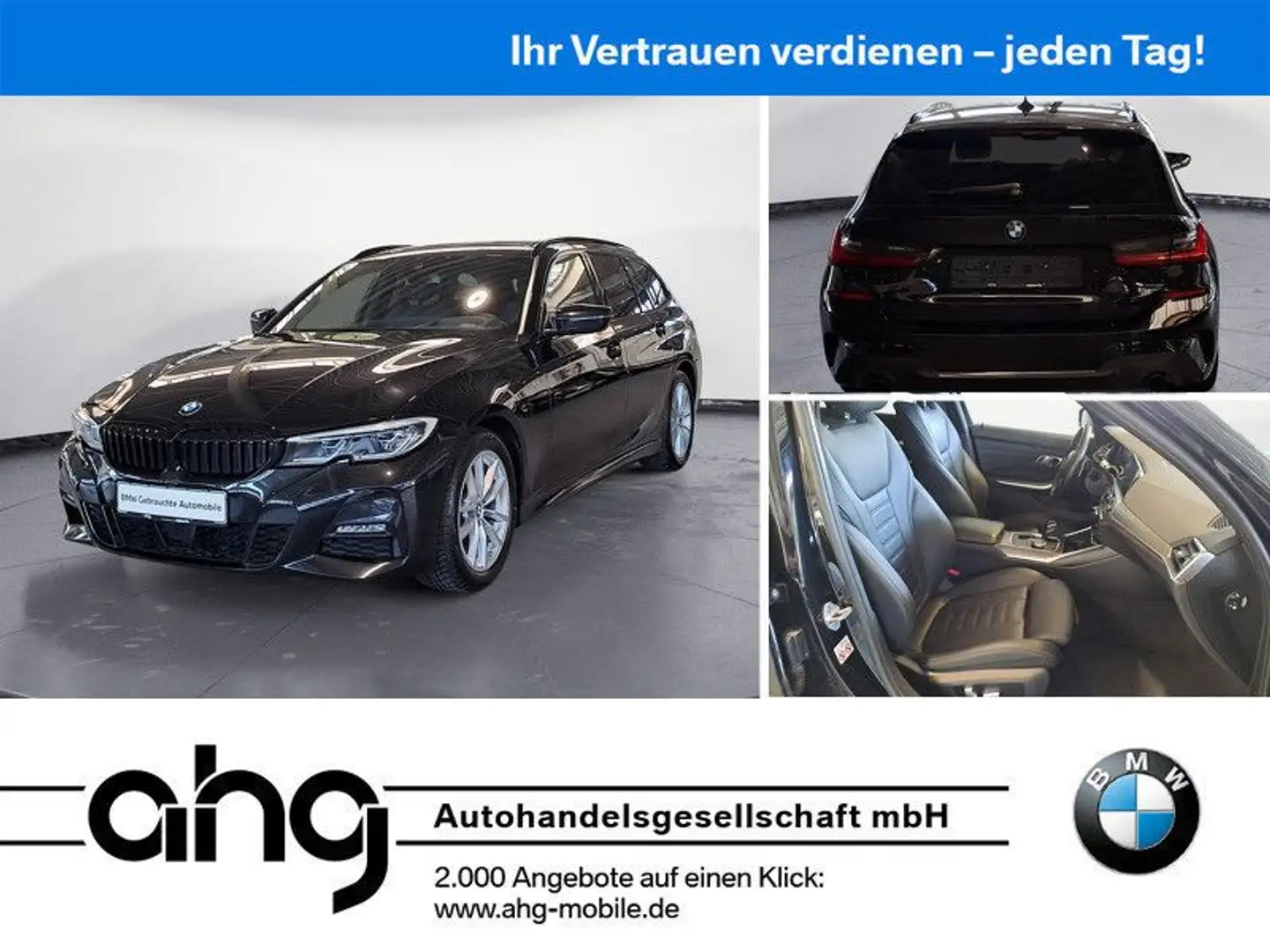 BMW 320 d Touring M Sport Leder Head UP Navi Laserlic Noir - 1