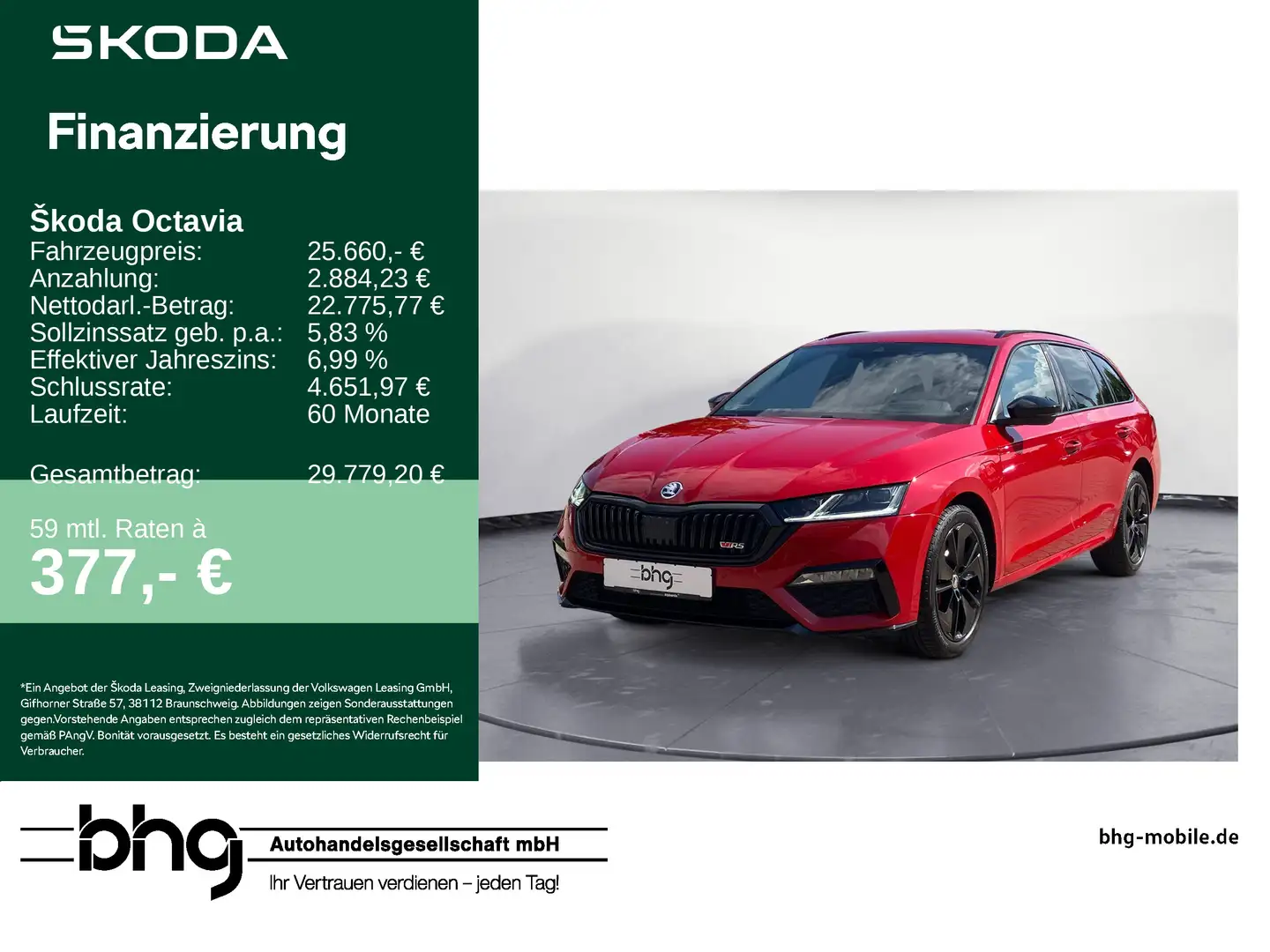 Skoda Octavia Combi 1.4 TSI iV DSG RS Rot - 1