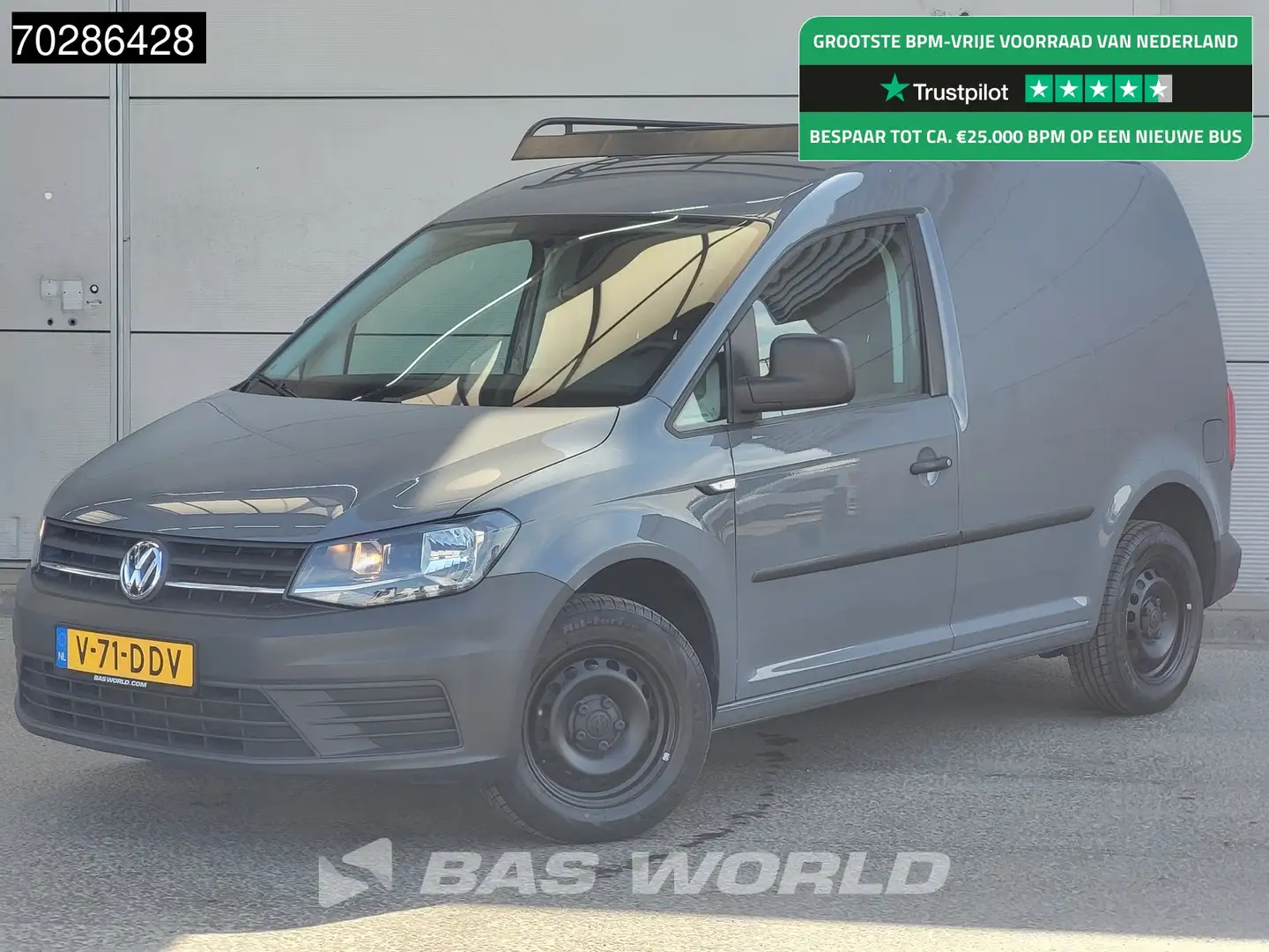 Volkswagen Caddy 102PK L1H1 Imperiaal Euro6 L1 3m3 Grijs - 1