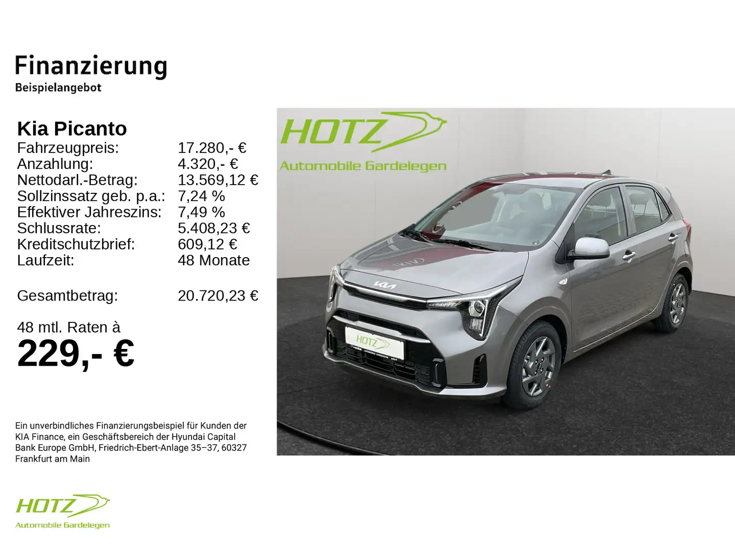 Kia Picanto 1.0 MT Vision NAVI/KAMERA/KLIMA Gris - 2