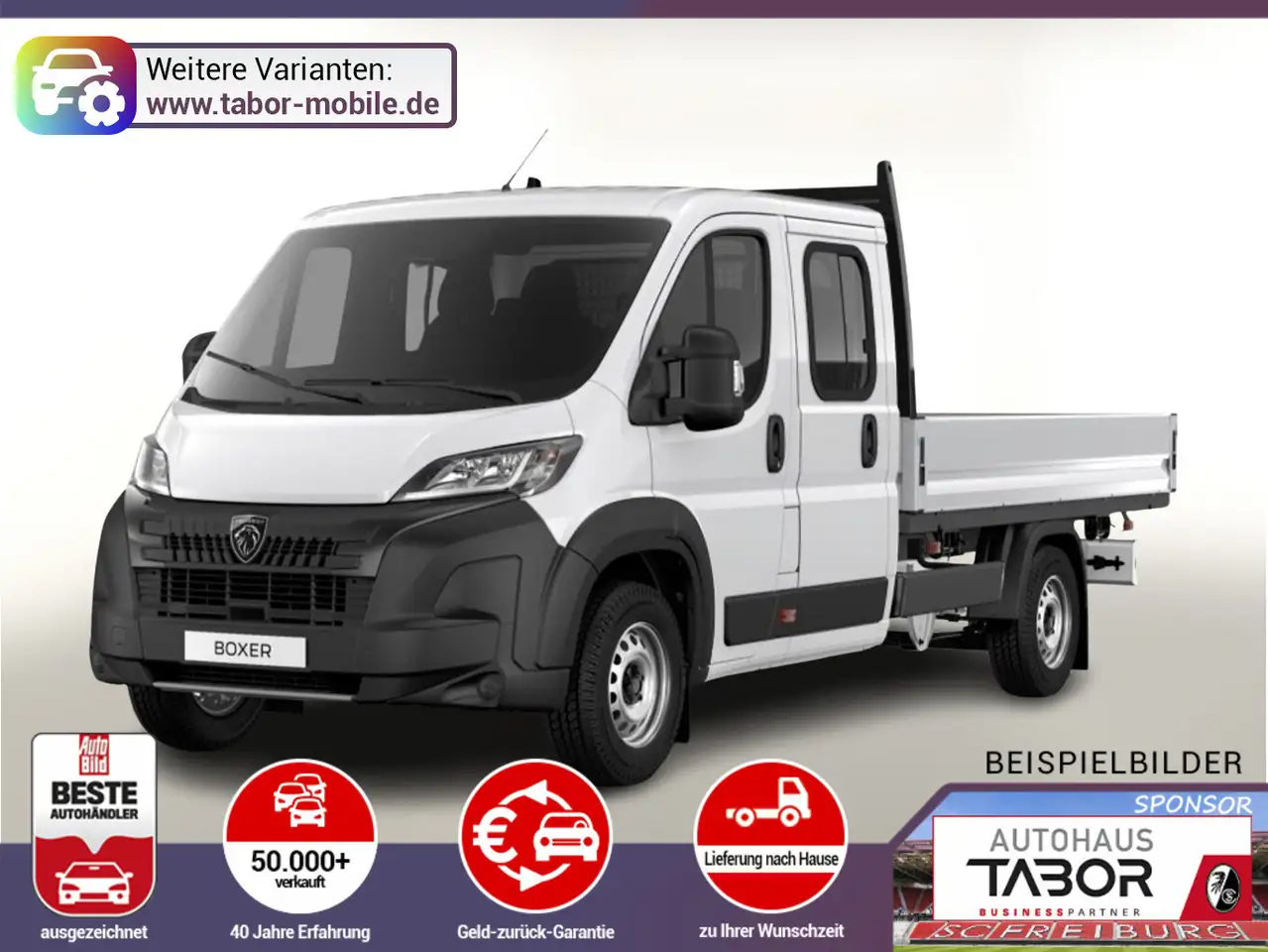 Peugeot Boxer Pritsche DoKa 435 AT L4 AHK CarP UVP-41%* — photo 1 of 13