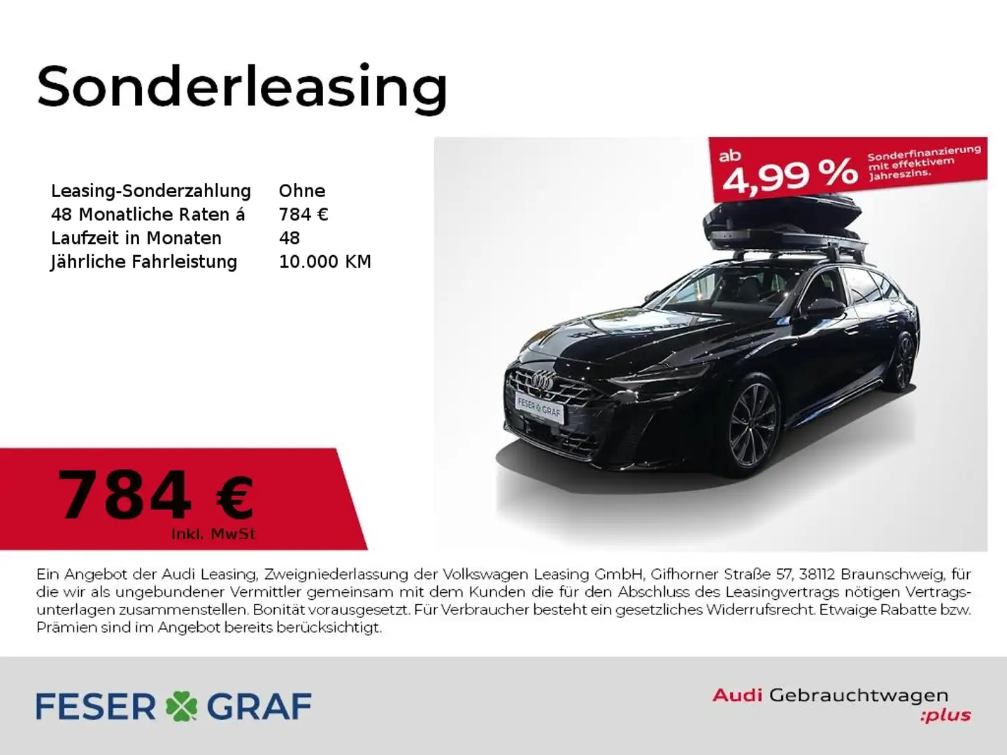 Audi A6 Avant S-Line TDI AHK Matrix ACC 360° Schwarz - 1