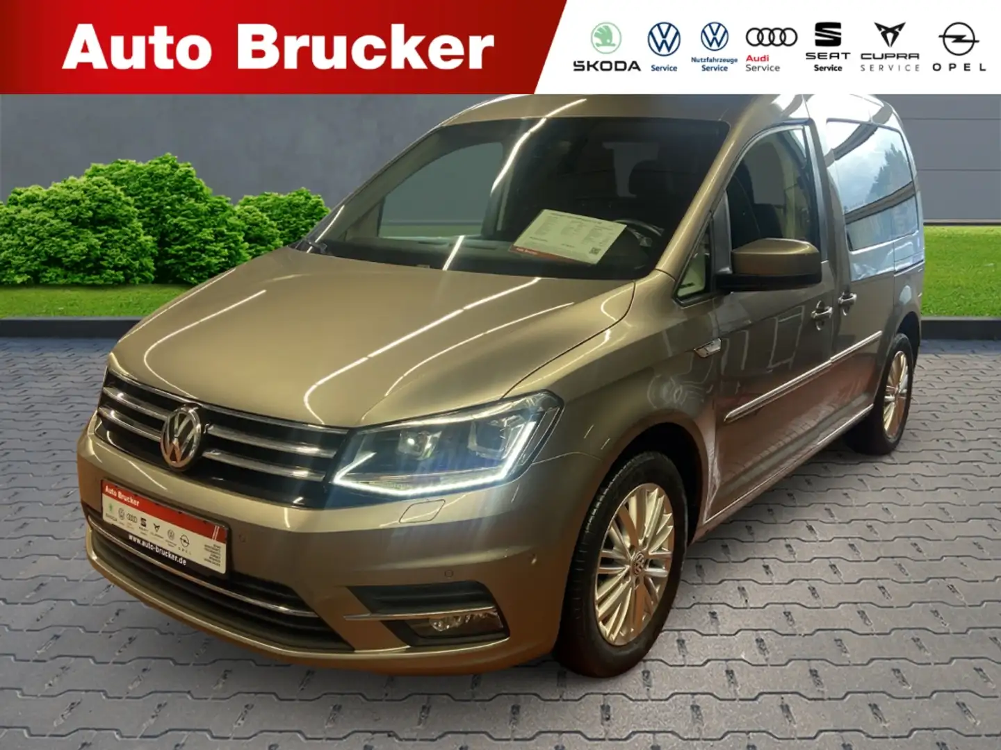 Volkswagen Caddy PKW Highline 2.0 TDI+Alufelgen+Navi+Standheizung Beige - 1
