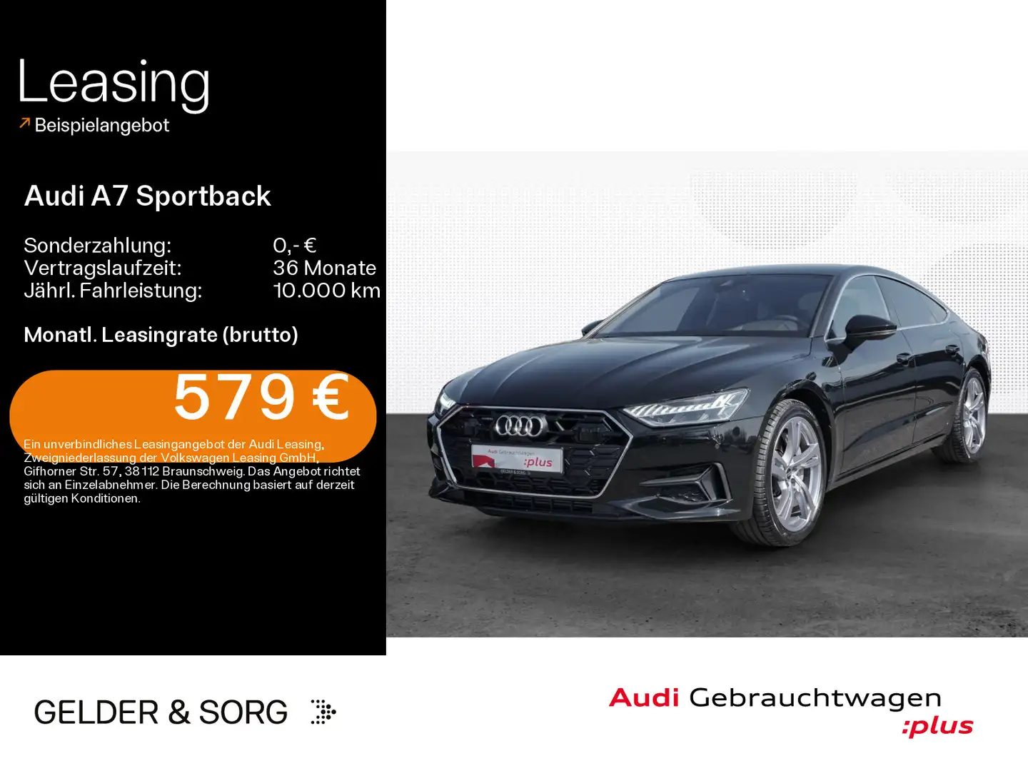 Audi A7 50 TFSIe quattro B&O*HuD*Stadt*Tour Schwarz - 1