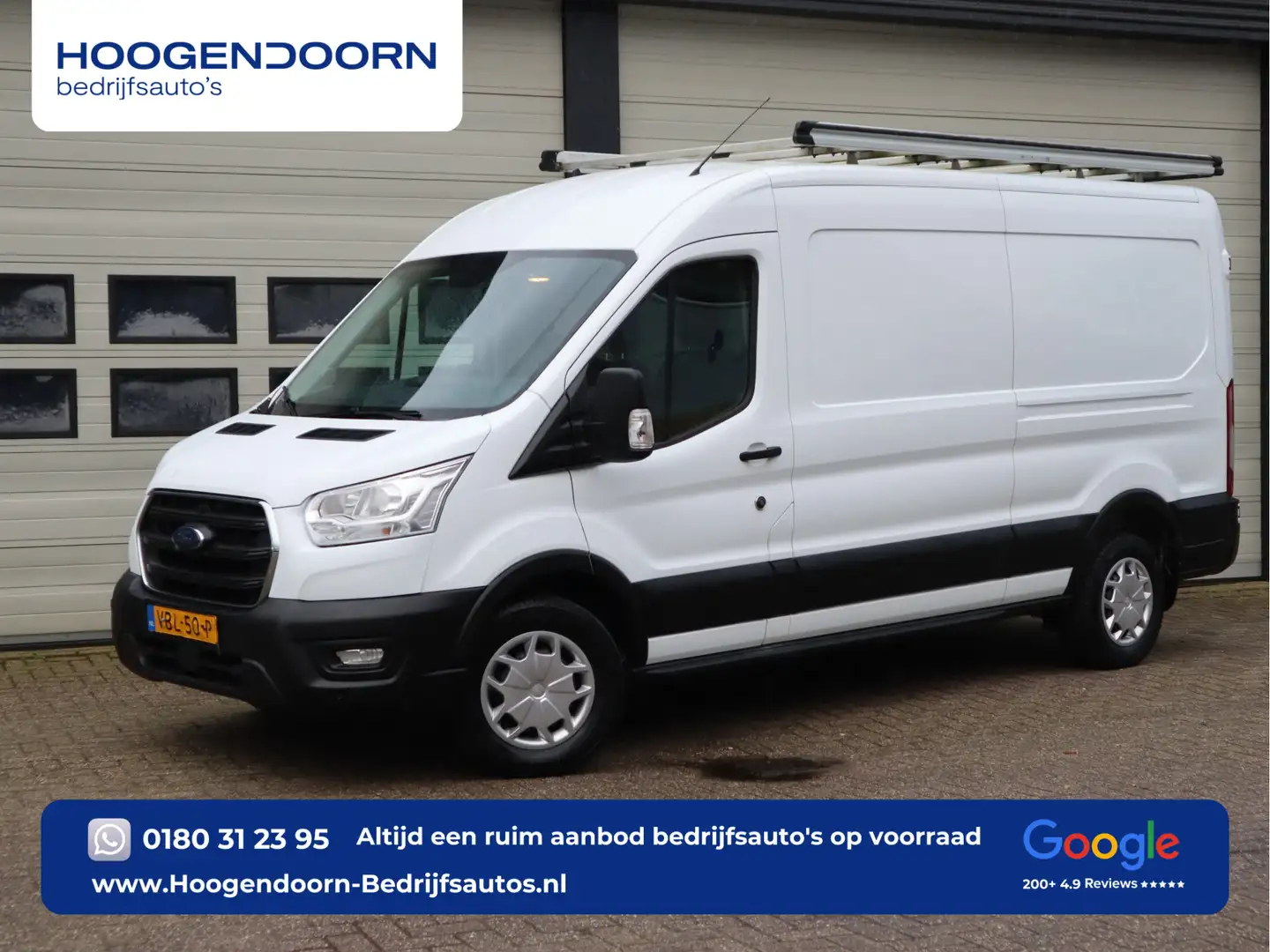 Ford Transit 350 2.0 TDCI 130 pk Euro 6 - L3H2 - RWD - Trekhaak Wit - 1