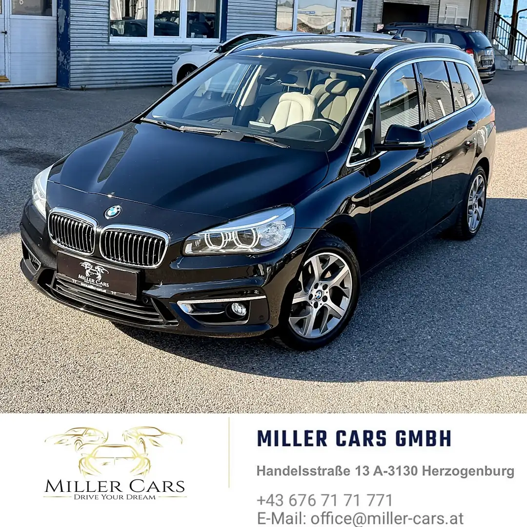 BMW 220 d xDrive Gran Tourer Aut. Luxuri Line*Servicege... Schwarz - 2