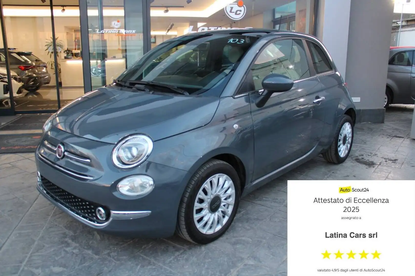 Fiat 500 1.0 hybrid Dolcevita 70cv con TETTO PANORAMICO Grigio - 1