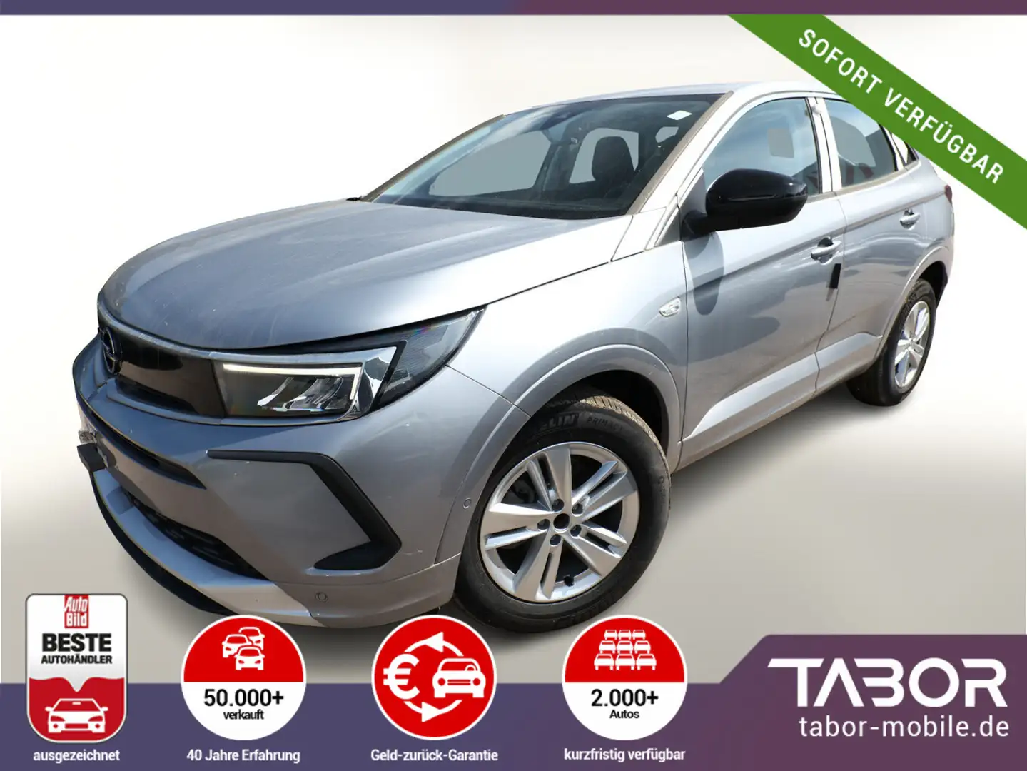 Opel Grandland 1.2 130 PDC vo/hi LM17Z Klimaaut Grau - 1